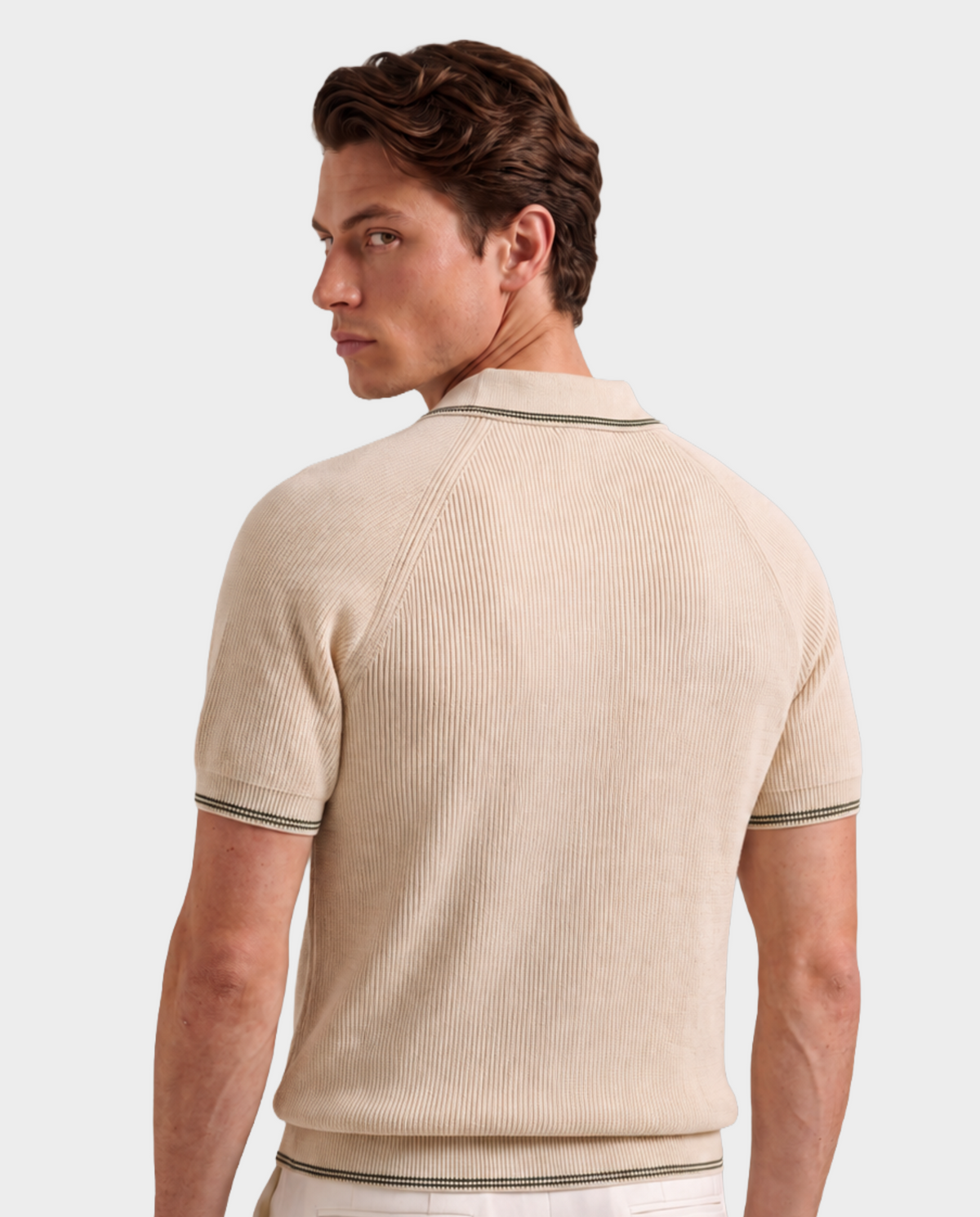 Saint Tropez Old Money Ribbed Zip Polo