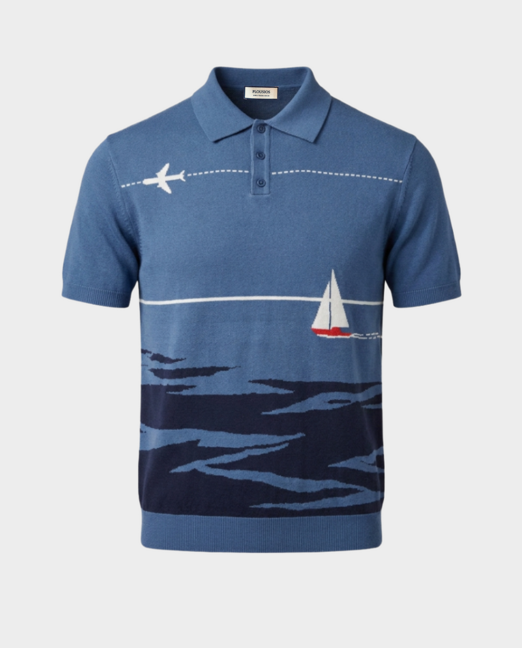 The Horizon Polo Intarsia Knit
