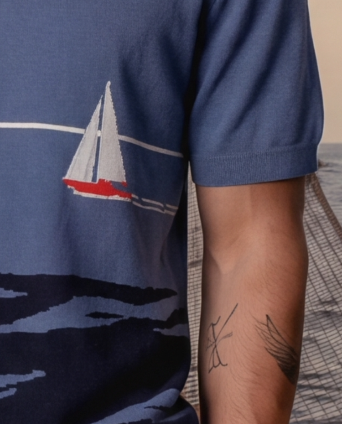The Horizon Polo Intarsia Knit