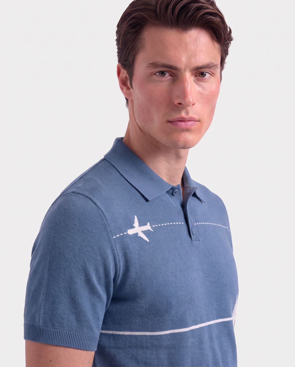 The Horizon Polo Intarsia Knit