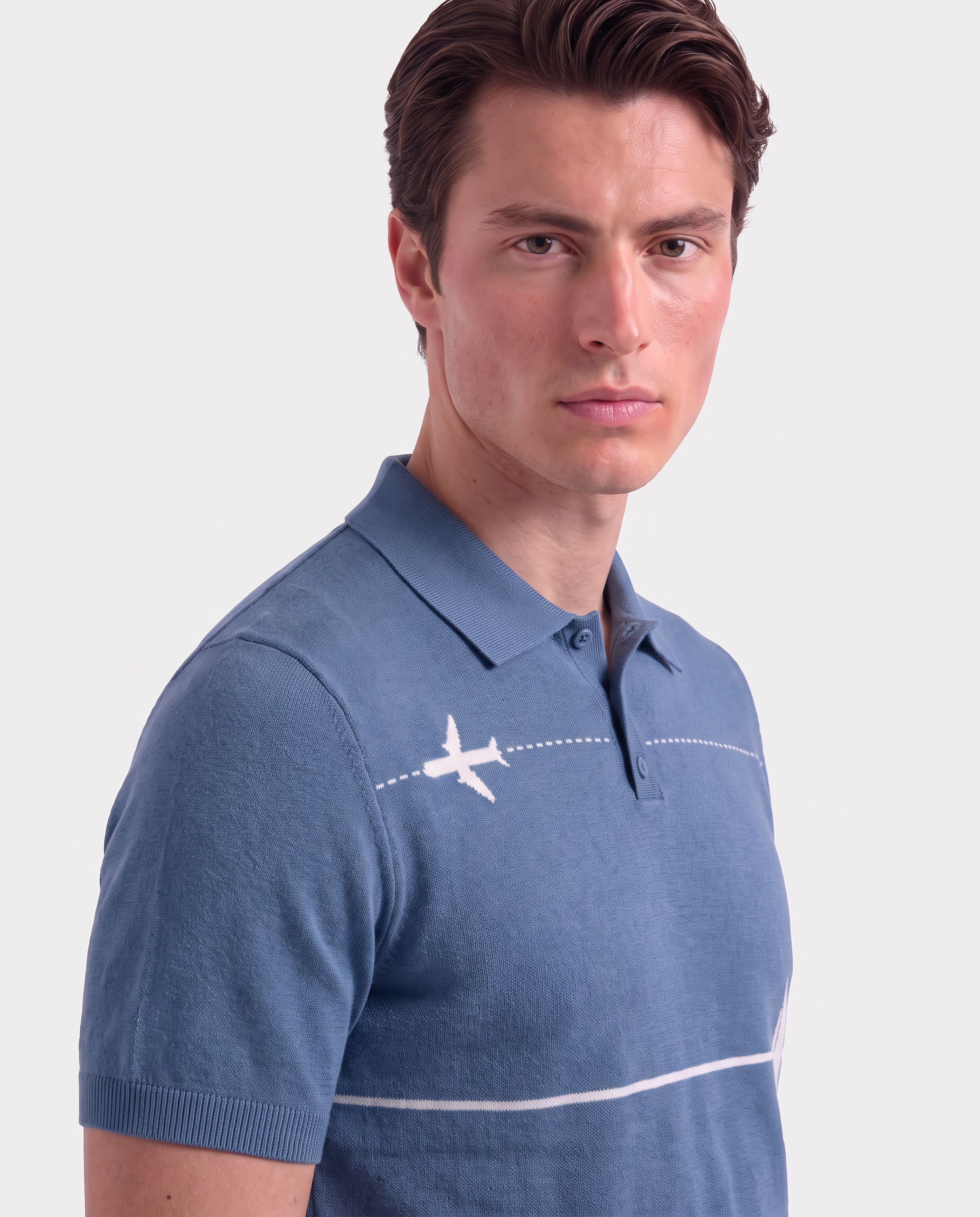 The Horizon Polo Intarsia Knit