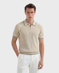 The Saint-Tropez Quarter-Zip Knit Polo — Ivory