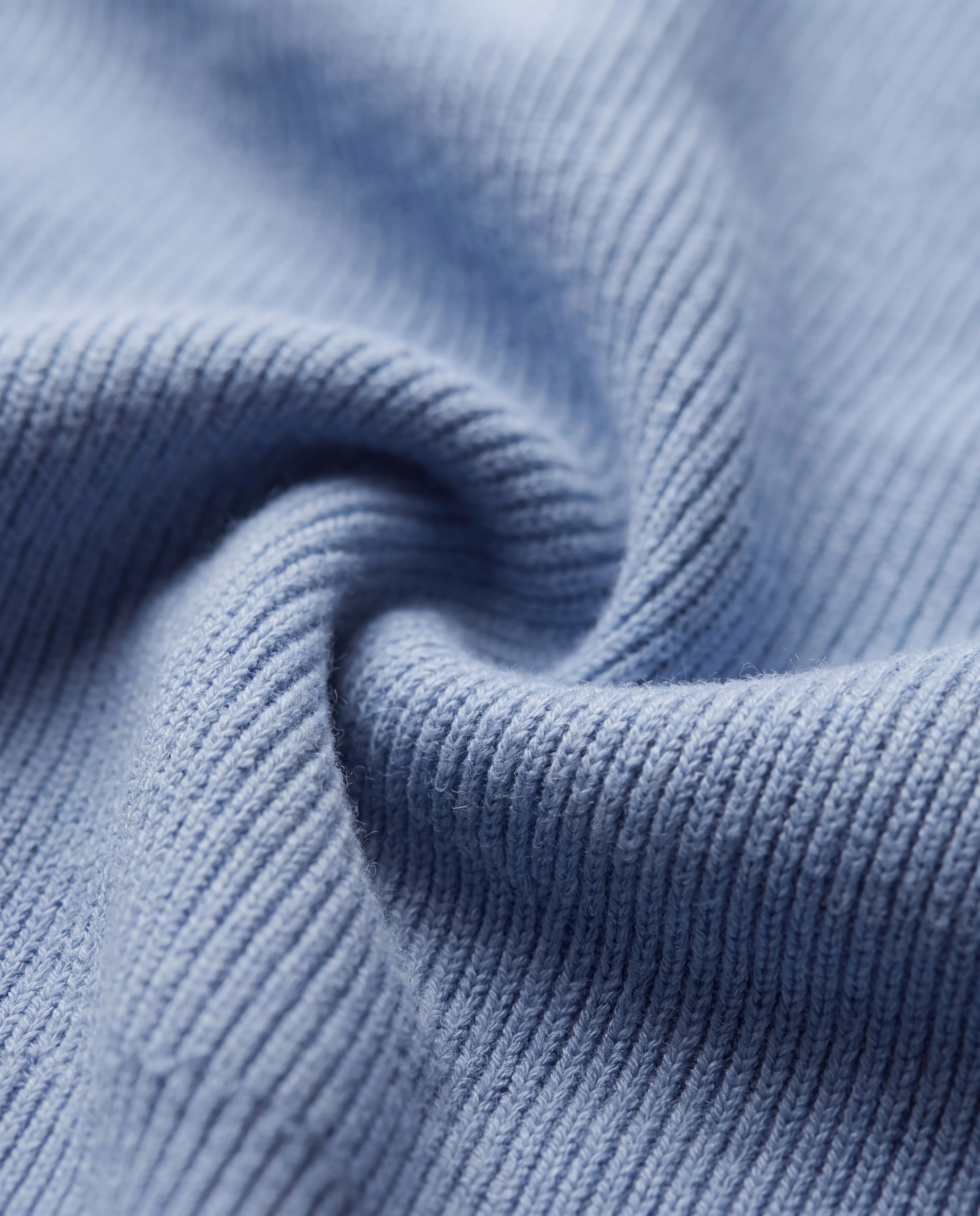 The Cote d'Azur Quarter-Zip Knit Polo — Sky Blue