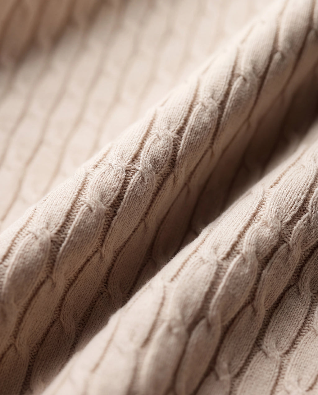 The Portofino Cable Knit Polo — Espresso Ivory